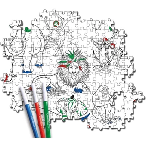 Clementoni 25701 - Szafari - 104 db-os Színezhető kétoldalas puzzle
