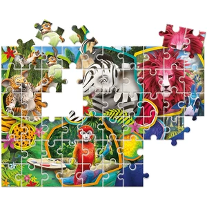Clementoni 26994 - Szafari - 60 db-os Színezhető kétoldalas puzzle