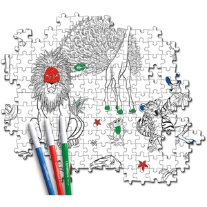 Clementoni 26994 - Szafari - 60 db-os Színezhető kétoldalas puzzle
