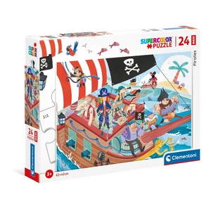 Clementoni 24209 - Pirates - Kalózok - 24 db-os Szuper Színes Maxi puzzle