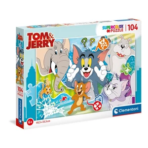 Clementoni 27518 - Tom és Jerry - 104 db-os Szuper Színes puzzle