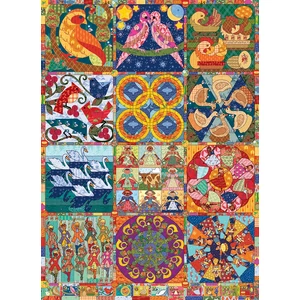 Cobble Hill 40049 - Twelve Days of Christmas Quilt - 1000 db-os puzzle