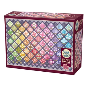 Cobble Hill 49010 - Four Square Quilt Blocks - 2000 db-os puzzle
