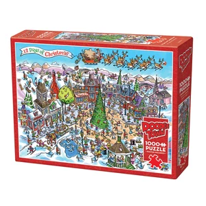 Cobble Hill 44508 - DoodleTown: 12 Days of Christmas - 1000 db-os puzzle