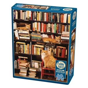 Cobble Hill 85080 - Gotham Bookstore Cats - 500 db-os puzzle