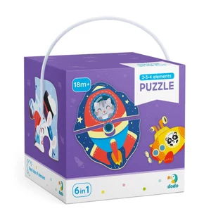 Dodo 300154 - Baby sziluett puzzle - Járművek - 2,3,4 db-os puzzle