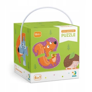 Dodo 300195 - Baby sziluett puzzle - Erdei állatok - 2,3,4 db-os puzzle