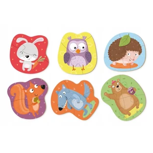 Dodo 300195 - Baby sziluett puzzle - Erdei állatok - 2,3,4 db-os puzzle