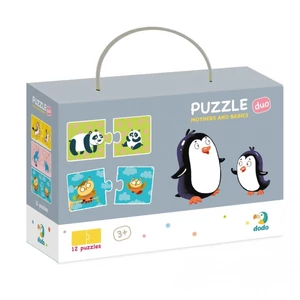 Dodo 300150 - Mamák és babák - 2 x 12 db-os Duo puzzle