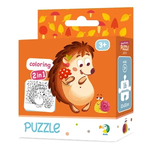 Dodo 300119 - Süni - Színezhető kétoldalas 16 db-os puzzle