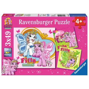 Ravensburger 09251 - Filly pillangó pónik - 3 x 49 db-os puzzle