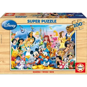 Educa 12002 - Disney csodálatos világa - 100 db-os fa puzzle