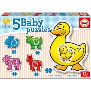 Educa 14865 -  Baby sziluett puzzle - Farm - 2,3,4 db-os puzzle