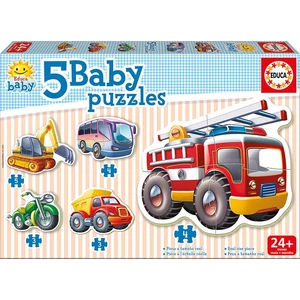 Educa 14866 -  Baby sziluett puzzle - Járművek - 3,4,5 db-os puzzle