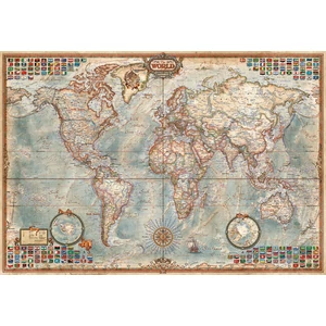 Educa 16764 - Miniature puzzle - Politikai világtérkép - 1000 db-os puzzle