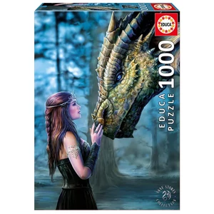 Educa 1000 db-os puzzle - Lány és sárkány (17099)