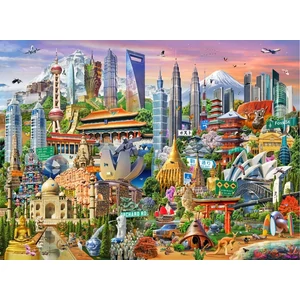 Educa 17570 - Panoráma puzzle - A világ körül - 42000 db-os puzzle