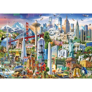 Educa 17670 - Észak-Amerika jelképei - 1500 db-os puzzle