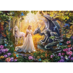 Educa 17696 - Sárkány, hercegnő és unikornis - 1500 db-os puzzle