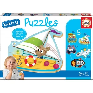 Educa 18059 - Baby sziluett puzzle - Járművek 2 - 3,4,5 db-os puzzle