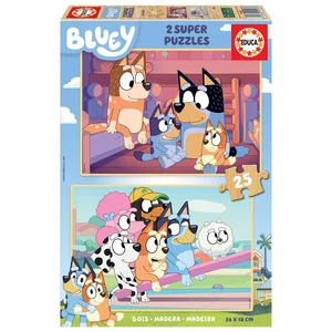 Educa 19407 - Bluey - 2 x 25 db-os fa puzzle