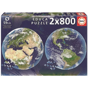 Educa 19039 - Bolygónk a Föld - 2 x 800 db-os kör alakú puzzle