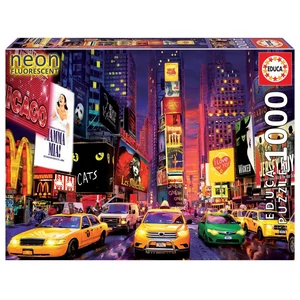 Educa 18499 - Neon puzzle - Time Square, New York - 1000 db-os puzzle