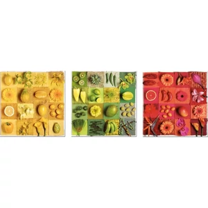Educa 18454 - Egzotikus gyümölcsök és virágok - 3x500 db-os puzzle
