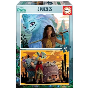 Educa 18882 - Raya és az utolsó sárkány - 2 x 48 db-os puzzle