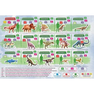 Educa 18997 - Világtérkép dinoszauruszokkal - 150 db-os puzzle