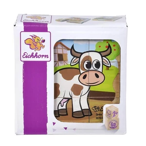 Eichhorn 100005203 - Állatok - 9 db-os Fa mesekocka