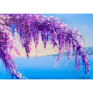 Enjoy Puzzle - 1753 - Wisteria by the Sea - 1000 db-os puzzle