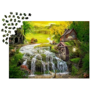 Enjoy Puzzle - 1608 - A Log Cabin by the Magic Creek - 1000 db-os puzzle