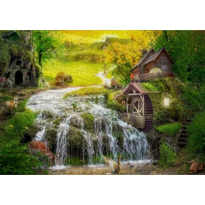 Enjoy Puzzle - 1608 - A Log Cabin by the Magic Creek - 1000 db-os puzzle
