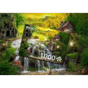 Enjoy Puzzle - 1608 - A Log Cabin by the Magic Creek - 1000 db-os puzzle