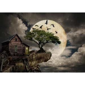Enjoy Puzzle - 1614 - A Log Cabin on a Cliff - 1000 db-os puzzle