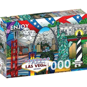Enjoy Puzzle - 1937 - American Landmarks Collage - 1000 db-os puzzle