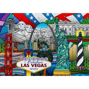 Enjoy Puzzle - 1937 - American Landmarks Collage - 1000 db-os puzzle