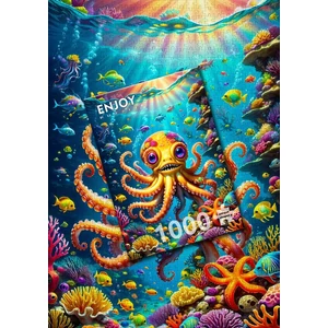 Enjoy Puzzle - 2158 - Cute Octopus - 1000 db-os puzzle