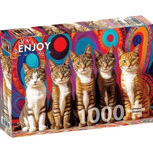 Enjoy Puzzle - 2131 - Five Cats - 1000 db-os puzzle