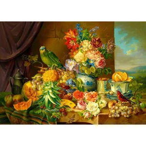 Enjoy Puzzle - 1191 - Josef Schuster: Still Life with Fruit Flowers and a Parrot - 1000 db-os puzzle