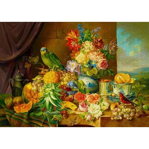 Enjoy Puzzle - 1191 - Josef Schuster: Still Life with Fruit Flowers and a Parrot - 1000 db-os puzzle