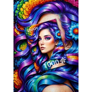 Enjoy Puzzle - 2172 - Rainbow Flower Portrait - 1000 db-os puzzle