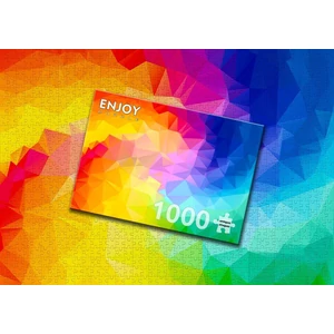 Enjoy Puzzle - 1239 - Rainbow Gradient Poligonal Swirl - 1000 db-os puzzle