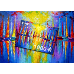 Enjoy Puzzle - 1732 - Rainbow Sailboats - 1000 db-os puzzle