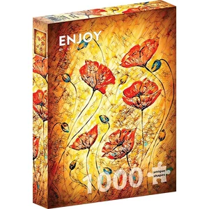 Enjoy Puzzle - 1380 - Red Poppies Painting - 1000 db-os puzzle