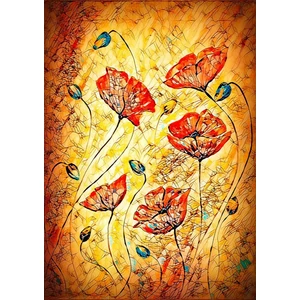 Enjoy Puzzle - 1380 - Red Poppies Painting - 1000 db-os puzzle