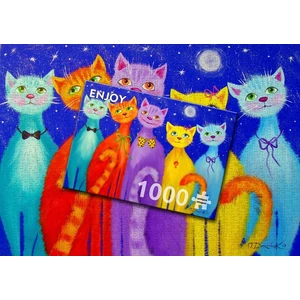 Enjoy Puzzle - 1738 - Smiling Cats - 1000 db-os puzzle