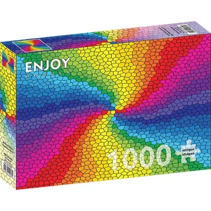 Enjoy Puzzle - 1970 - Stained Glass Rainbow Burst - 1000 db-os puzzle