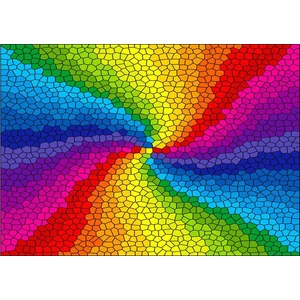 Enjoy Puzzle - 1970 - Stained Glass Rainbow Burst - 1000 db-os puzzle